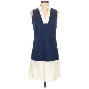 Sail to Sable Colorblock Dress Navy Blue & White V-Neckline Sleeveless Size XS
